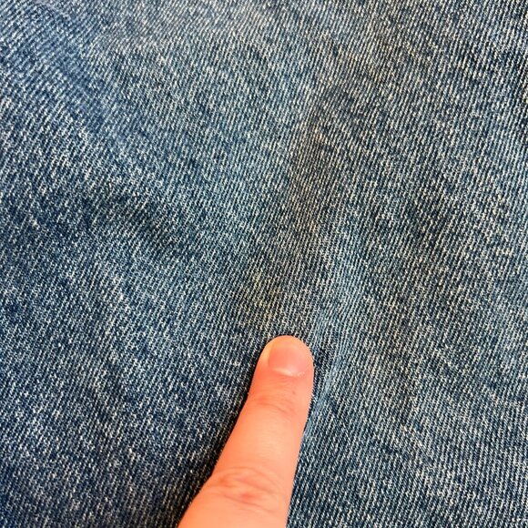 Y2K Carhartt Medium Wash Straight Leg Denim Jeans Leather Patch Size 32X32 - Picture 6 of 7